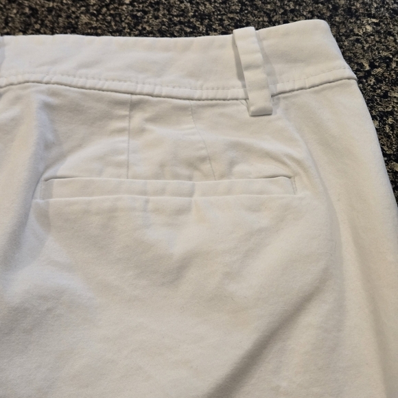 Talbots Women's 8 Perfect Crop Pant Lightweight White Jeans Zip Button Hook - Picture 7 of 15